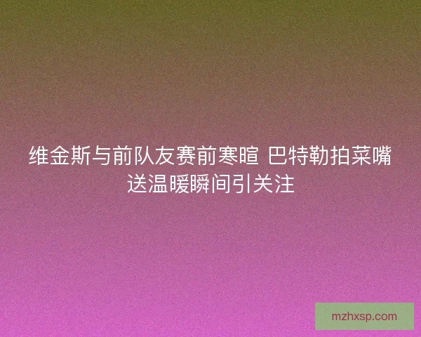 维金斯与前队友赛前寒暄 巴特勒拍菜嘴送温暖瞬间引关注